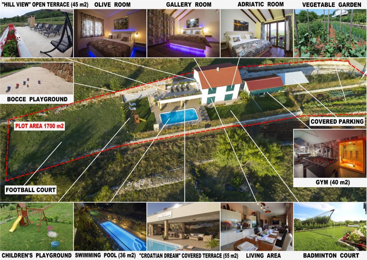 Villa Four Seasons, Heated Pool And 3 En-Suite Bathrooms Velika Cista  Exterior photo